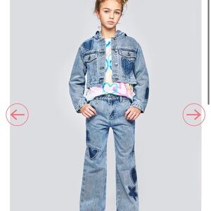 Hannah Banana Denim Heart and Star Set